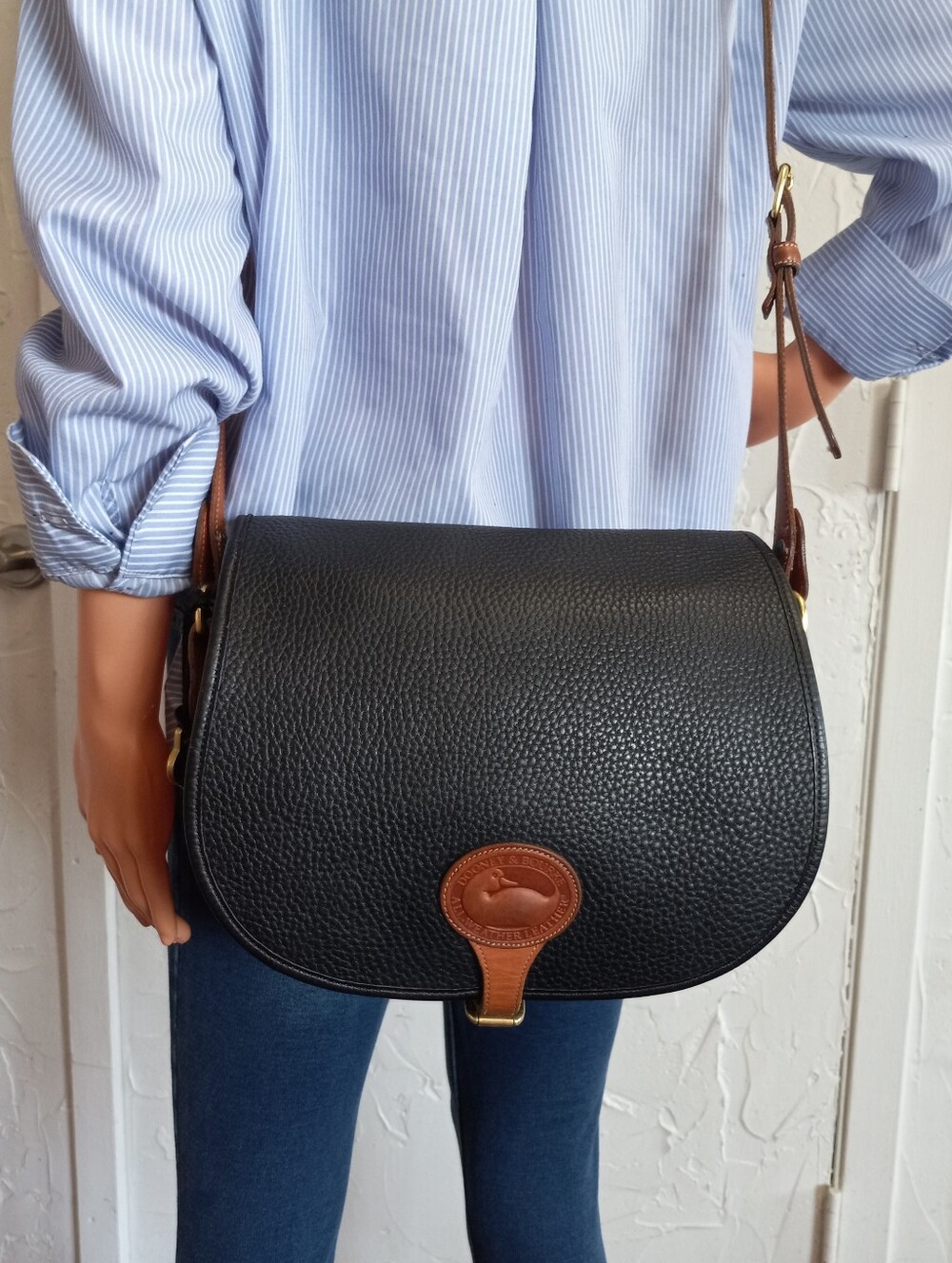 Dooney & Bourke Vintage, 1992, AWL Western Saddle Bag, Large Size